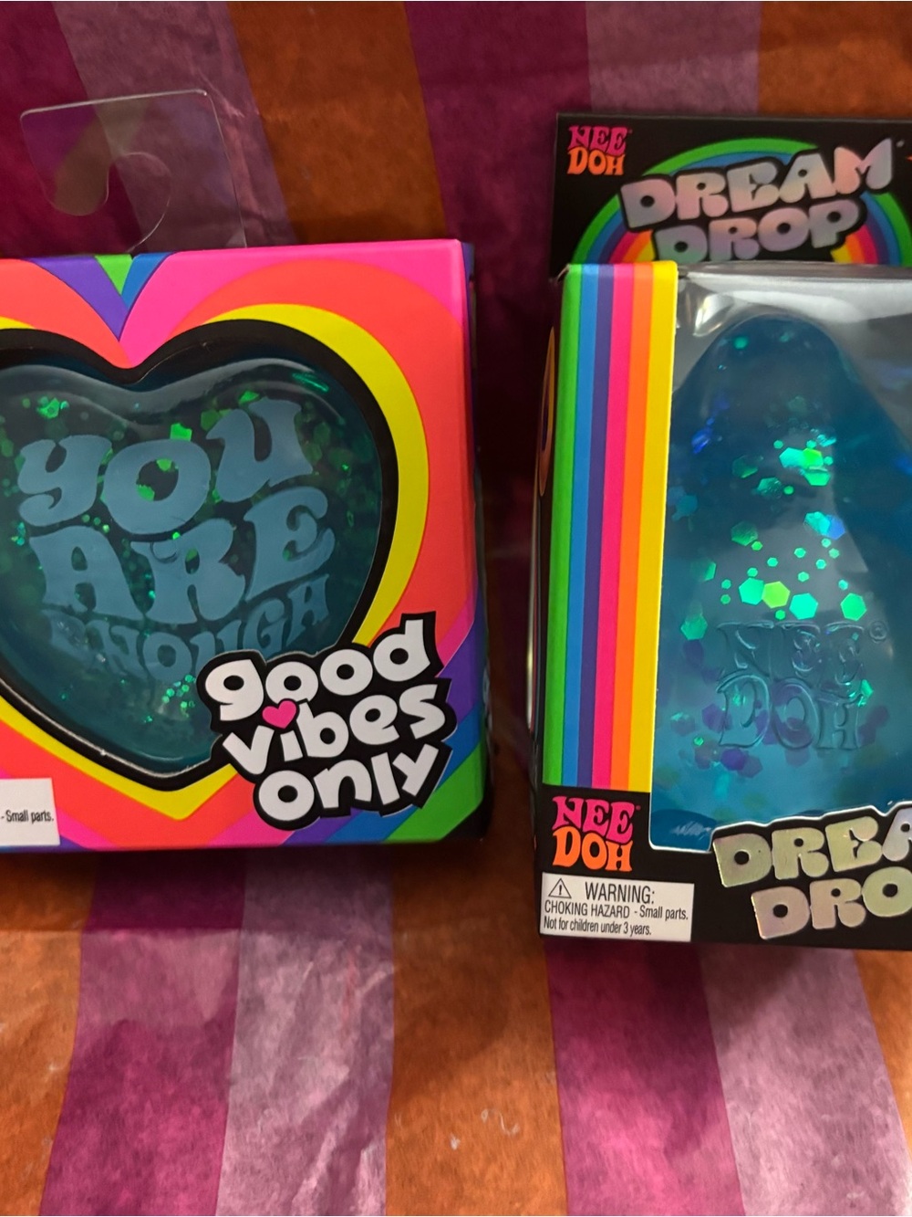 Dream Drop Shimmer Stress Toy - Teal Blue
